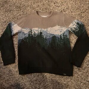 Abercrombie & Fitch Kid’s Forest Pattern Sweater - Green and Gray